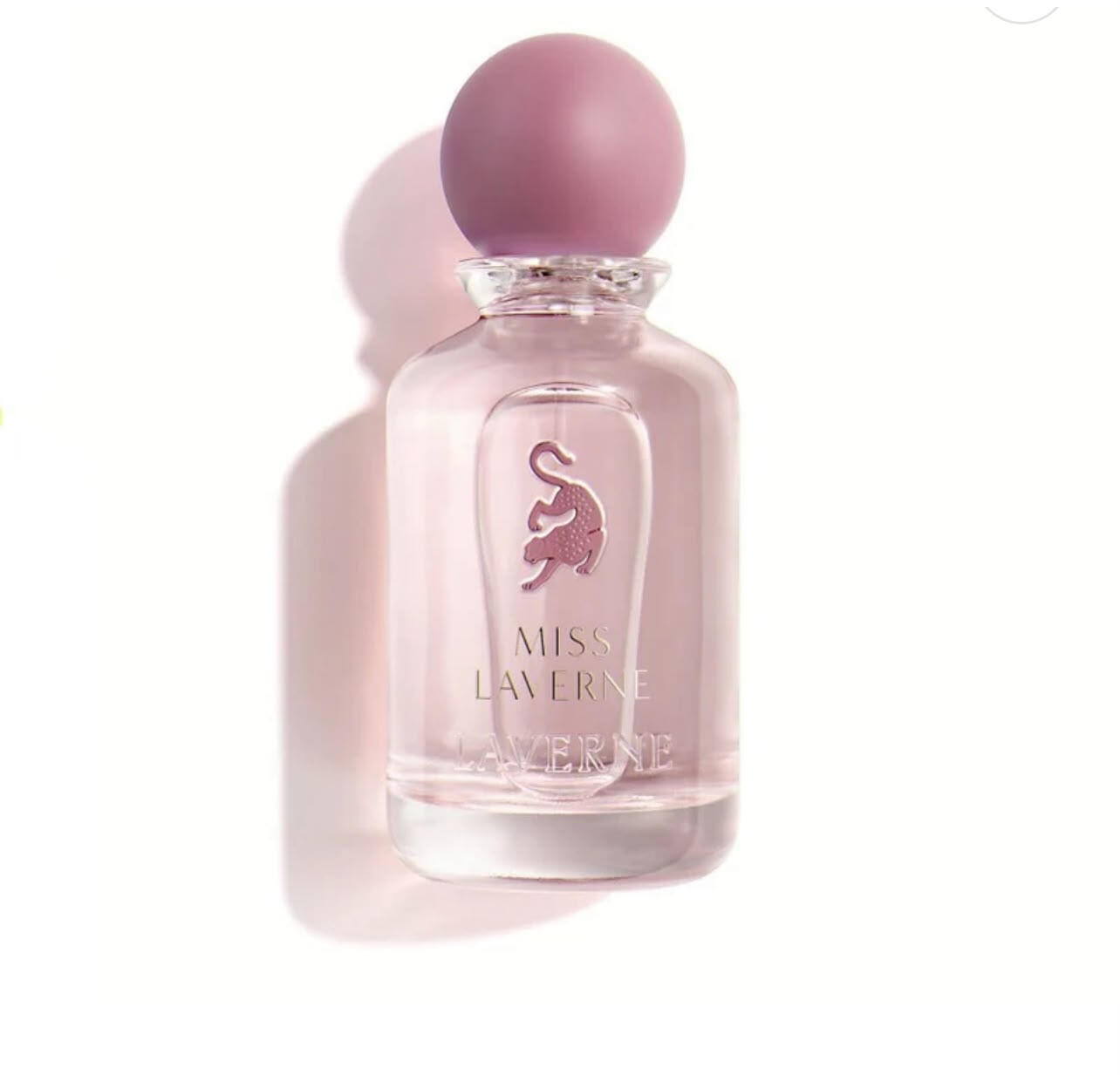 Miss Laverne Fragrance Notes A floral fruity opening moves into layered flowers, then rests on musk and tonka. Opening: Orange blossom, raspberry. Heart: Rose, jasmine, iris, cashmeran. Base: Musk, tonka.